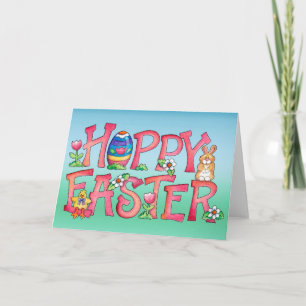 Festiva Hoppy Easter - Tarjeta de saludo