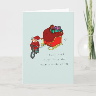 Festiva Huelga de renos | Graciosa tarjeta de Navidades ci