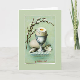Festiva Huevo vintage en una tarjeta de felicitación de Pa