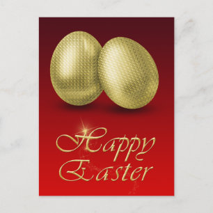Festiva Huevos dorados de Pascua - postal