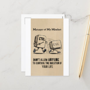 Festiva Humor divertido de oficina: Gerente de mi postal m