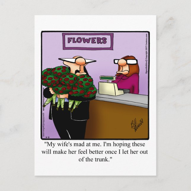 Festiva Humor matrimonial postal "Spectickles" (Anverso)