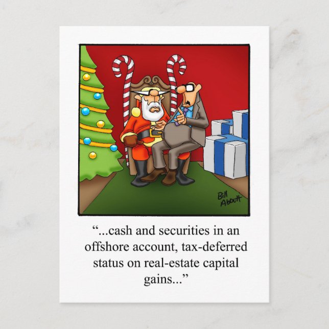 Festiva Humor postal de Navidades divertidísimos (Anverso)