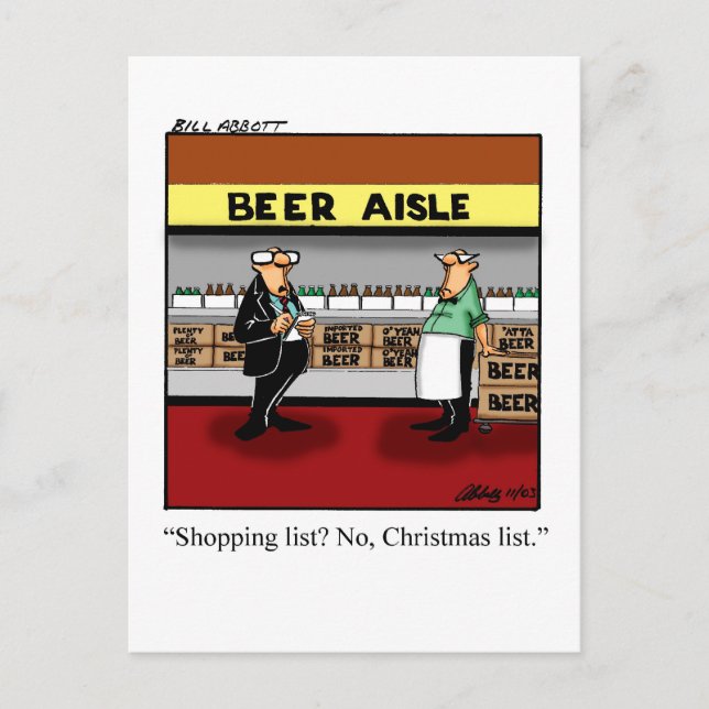 Festiva Humor postal de Navidades divertidos (Anverso)