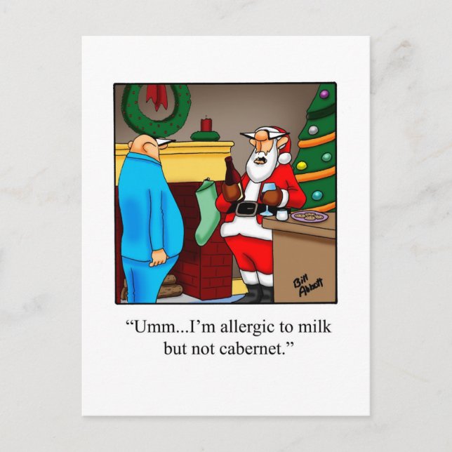 Festiva Humor postal de Navidades divertidos (Anverso)
