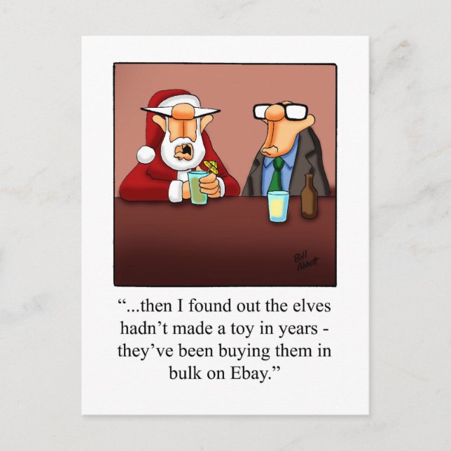 Festiva Humor postal de Navidades divertidos (Anverso)