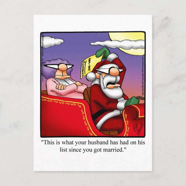Festiva Humor postal de Navidades divertidos (Anverso)