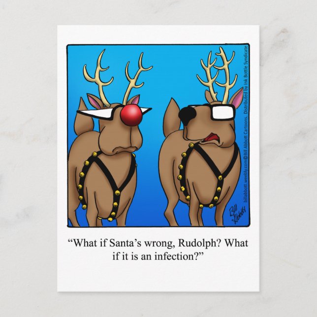 Festiva Humor postal de Navidades divertidos (Anverso)