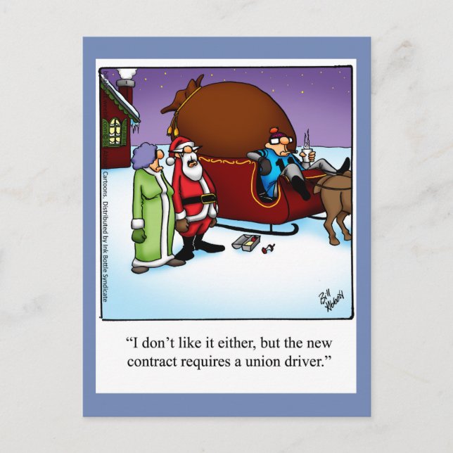Festiva Humor postal de Navidades divertidos (Anverso)