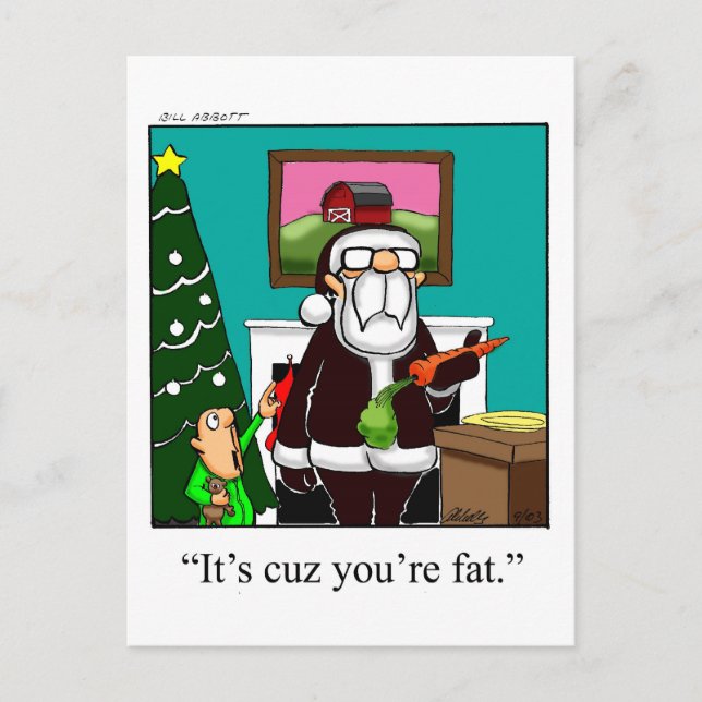 Festiva Humor postal de Navidades divertidos (Anverso)