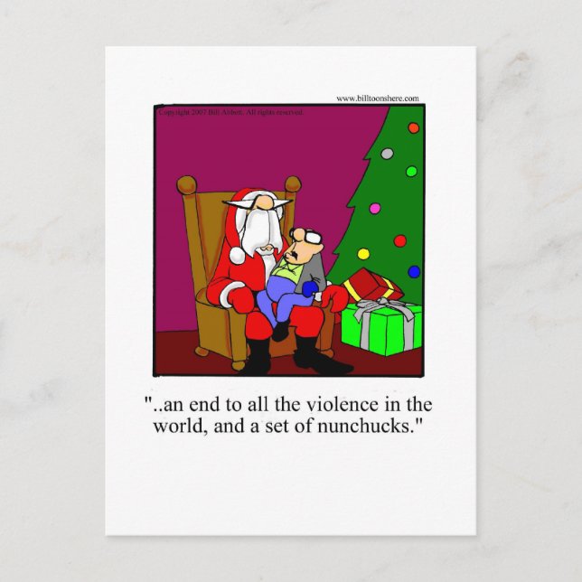 Festiva Humor postal de Navidades divertidos (Anverso)