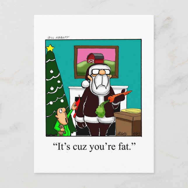 Festiva Humor postal de Navidades divertidos (Anverso)
