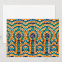 ICONOS DE ORO MOSAICO Tarjeta Plana 5.5x7.5