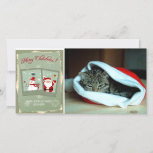 Festiva Imágenes de la tarjeta fotográfica de Santa y Fros