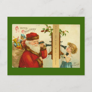 Festiva Impresión de postal de época de los Navidades de S