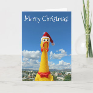 Festiva ¡Impresionante tarjeta de Navidades de pollo!