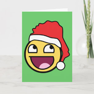 Festiva Impresionante tarjeta Face Santa