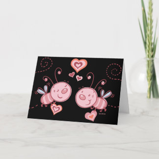 Festiva ¡Insectos del amor! Tarjeta de felicitación