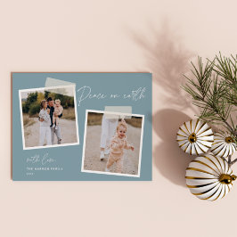 Festiva Instantánea | Tarjeta de vacaciones de dos fotos d