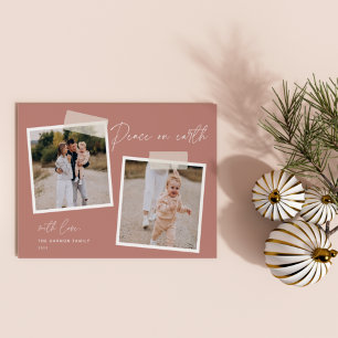 Festiva Instantánea Tarjeta de vacaciones de dos fotos d