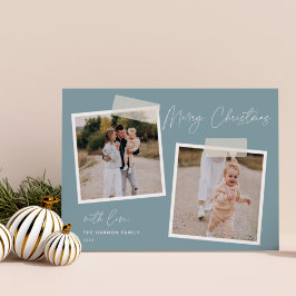 Festiva Instantánea | Tarjeta navideña de dos fotos