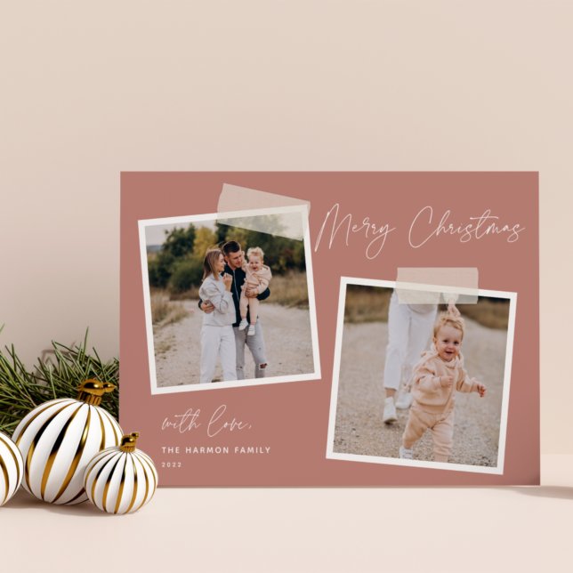 Festiva Instantánea | Tarjeta navideña de dos fotos (Subido por el creador)