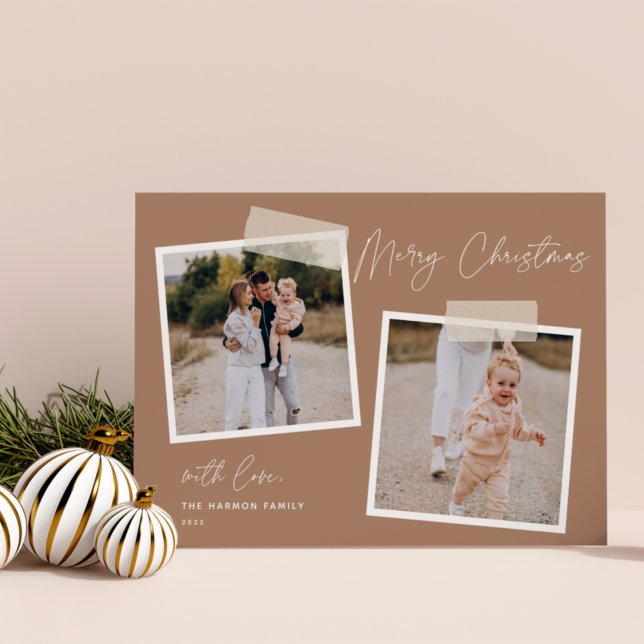 Festiva Instantánea | Tarjeta navideña de dos fotos (Subido por el creador)