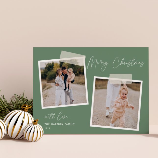 Festiva Instantánea | Tarjeta navideña de dos fotos (Subido por el creador)