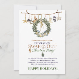 Festiva Intercambio De Decoración Tarjeta De Agradecimient