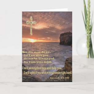 Festiva Isaiah 41: tarjeta cristiana de 10