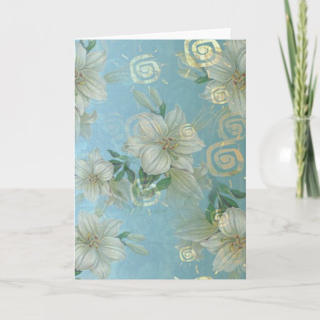 Festiva Jardín romántico - Tarjeta de saludo (Anverso)