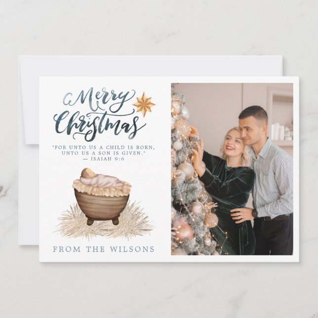 Festiva Jesús Bebé en la tarjeta de vacaciones de la Nativ (Anverso)