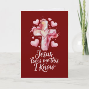 Festiva Jesús Me Ama Tarjeta del Día de San Valentín