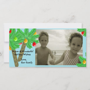 Festiva Jolly Palm Trees/ Tarjeta de saludo fotográfico