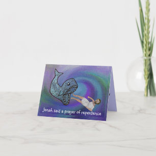 Festiva Jonah y la tarjeta de Rosh Hashanah de la ballena