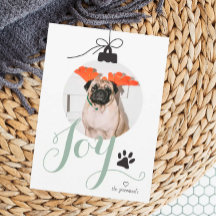 Joy Boho Mascota Foto tarjeta de vacaciones con or