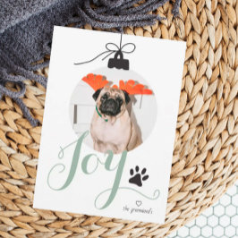 Festiva Joy Boho Mascota Foto tarjeta de vacaciones con or