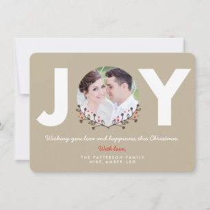 Festiva JOY Rustic Tarjeta fotográfica de vacaciones