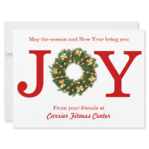 Joy Wreath Business - Tarjeta de Navidades 6x8