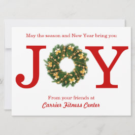 Festiva Joy Wreath Business - Tarjeta de Navidades 6x8