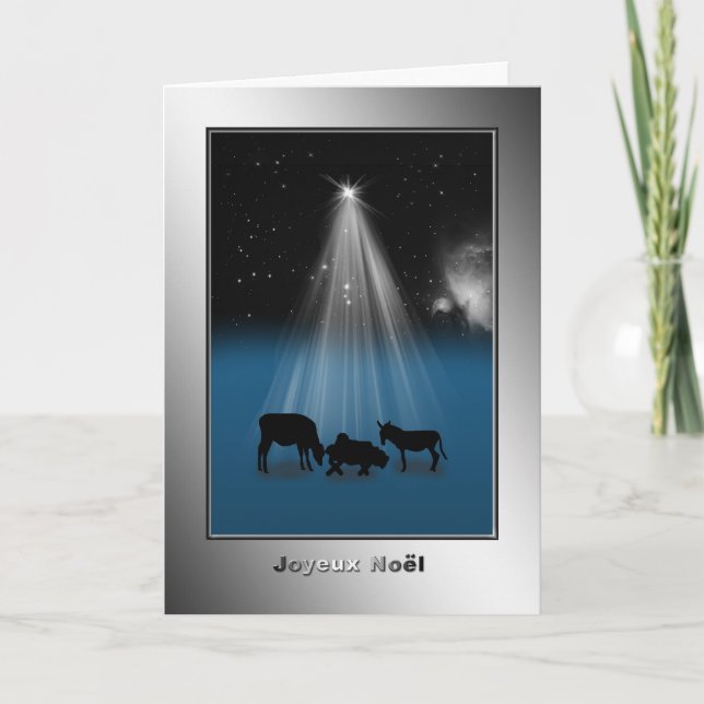 Festiva Joyeux Noël, "Felices Navidad," tarjeta francesa (Anverso)