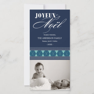 FESTIVA JOYEUX NOEL   TARJETA DE FOTOGRAFÍA DE VACACIONES