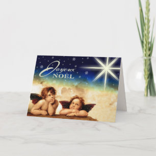 Festiva Joyeux Noël. Tarjeta de Navidades Bellas Artes en