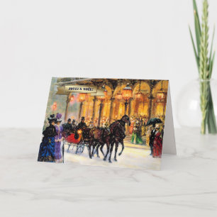 Festiva Joyeux Noël. Tarjeta de navidades en francés