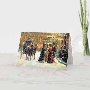 Festiva Joyeux Noël. Tarjeta de navidades en francés
