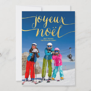 Festiva Joyeux Noel Tarjeta fotográfica de vacaciones