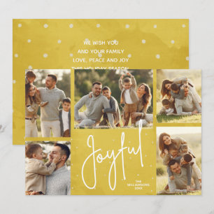 Festiva JOYFUE Multi Photo Gold Navidades Tarjeta de vacac