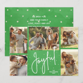 Festiva JOYFUE Multi Photo Green Navidades Tarjeta de vaca
