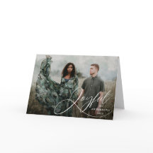 Joyful Elegance Script Foto Tarjeta de saludo de v