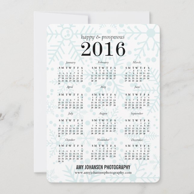Festiva Joyful Flakes Calendar - Tarjeta de vacaciones de  (Anverso)